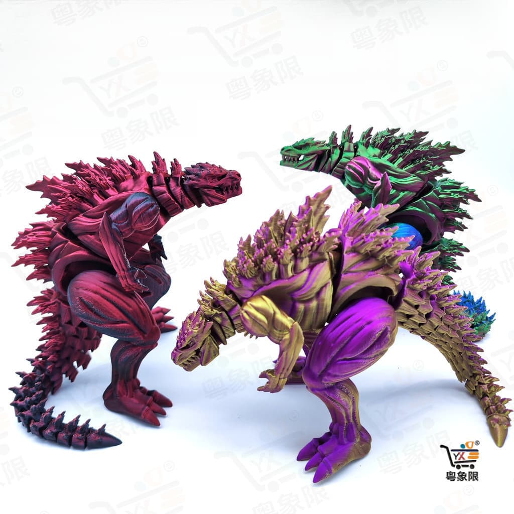 Dinossauro Godzilla Muscular Impresso em 3D, Articulações Móveis, Modelo Criativo, Novo Presente Decorativo Artístico UX