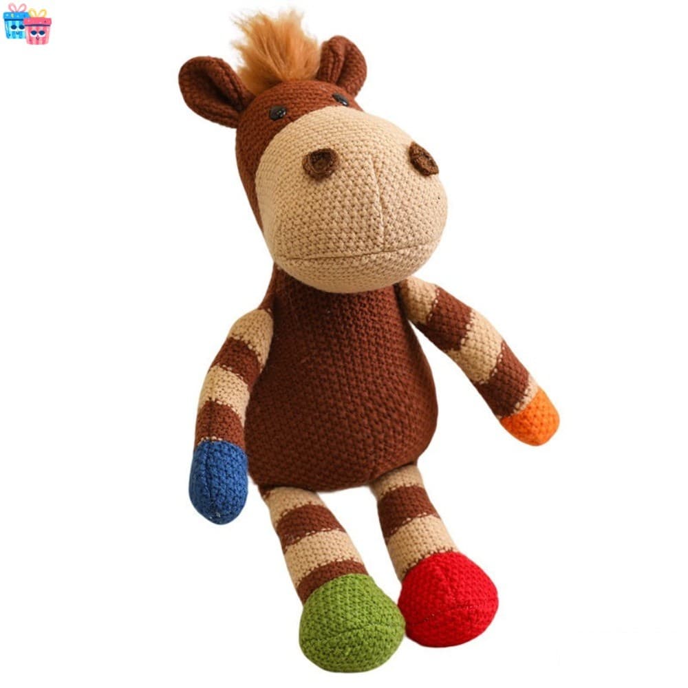 Desenho Animado Animal Fofo Coelho Girafa Boneca De Pelúcia Pequeno Elefante Brinquedo Macio Companheiro De Crescimento
