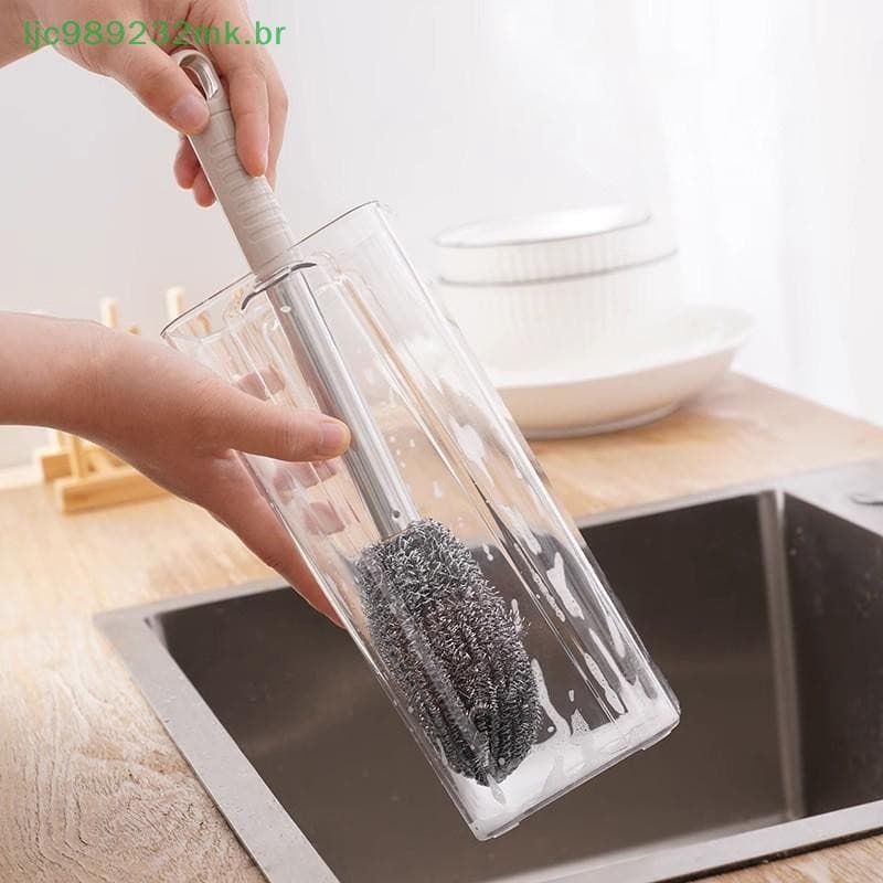 [MYBR] Escova De Limpeza Para Cozinha , Plástico Macio , Cabo Longo , Panelas , Pratos Descontaminação , [WELL]