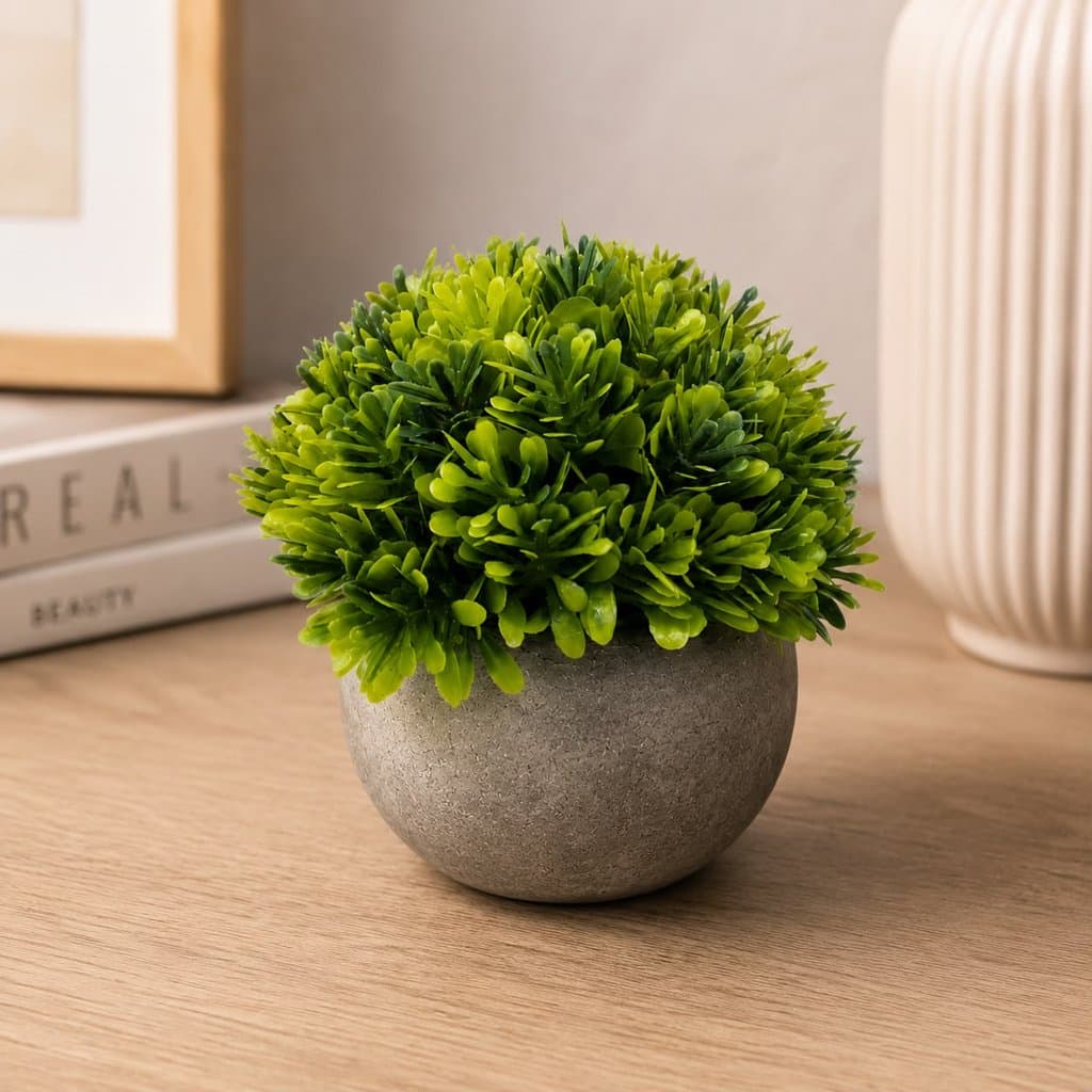 Arranjo de Planta Artificial em Vaso de Cimento Cinza 11cm 26747 - Vencedor