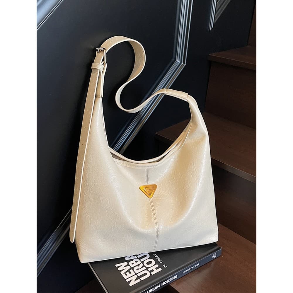 Simples cor sólida grande capacidade saco do mensageiro grande saco de classe feminina Commuter saco 2025 novo estilo el