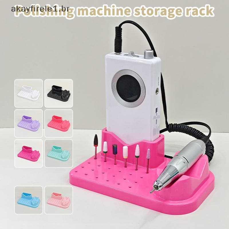 akayfirele1 Máquina De Broca De Unhas Titular Display Para Treinamento Acessórios Da Arte Do Prego DIY Ferramentas Manic
