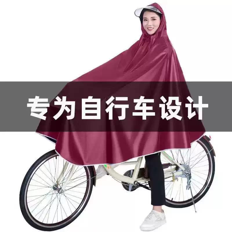 Bicicleta Poncho bicicleta único masculino feminino adulto aba dupla capa de chuva grosso Oxford pano ciclismo capa de c