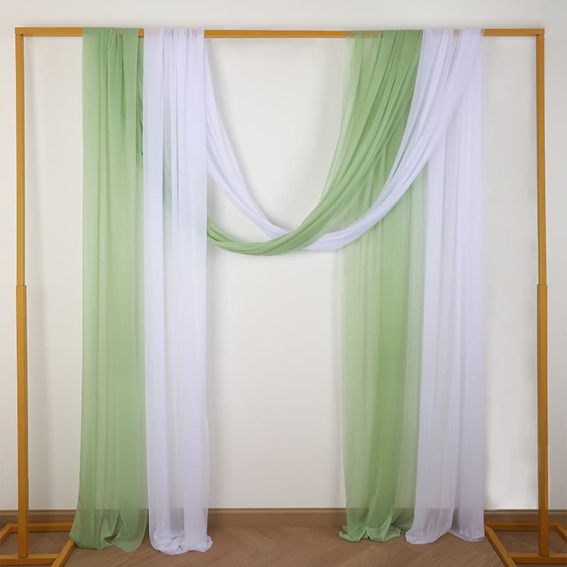 Beleza gaze cortina gramado decoração de casamento gaze casamento ao ar livre cena Layout pendurado arco cortina tapeçar