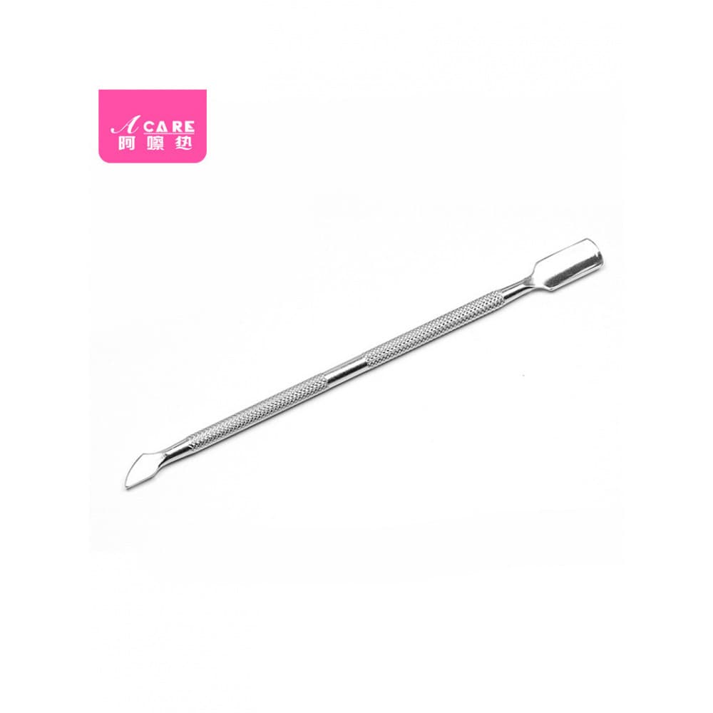 Pele morta push AA1sq801-garfo esfoliante de aço inoxidável borda esfoliante farpa push fork Manicure aparar