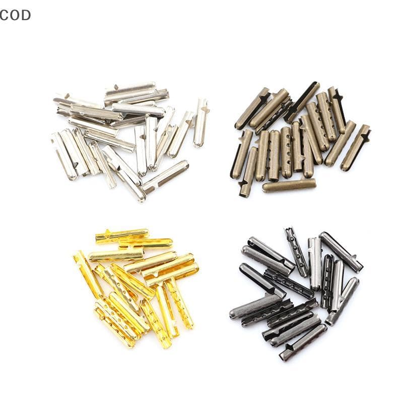 [QYA] 50 Peças Cabeça De Cadarço De Metal Para Sapatos DIY Reparo De Renda Corda Conjunto De Clipe De Botas E Tênis BR