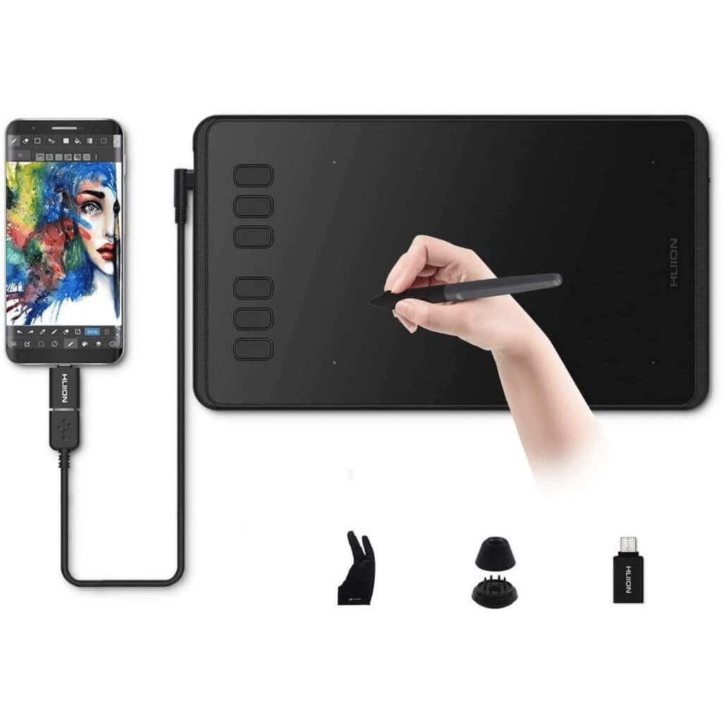 Mesa Digitalizadora Huion Inspiroy H640P – Área Ativa 160 × 100mm