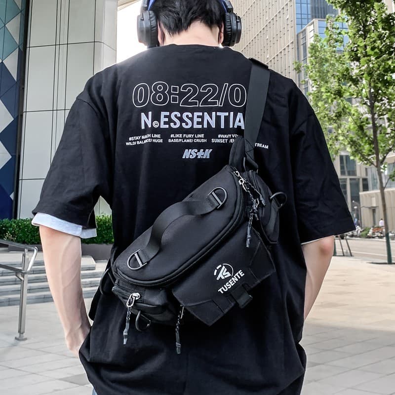 Bolsa de cintura para motociclista, bolsa de peito para ciclismo, trava magnética, equipamento de motocicleta, bolsa men