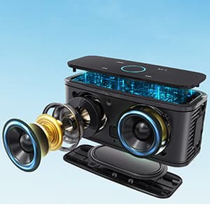 EUA Exportar para vendas internas Alto-falante Bluetooth Multimídia Carro Sem Fio Bluetooth Alto-falante Subwoofer Alto-