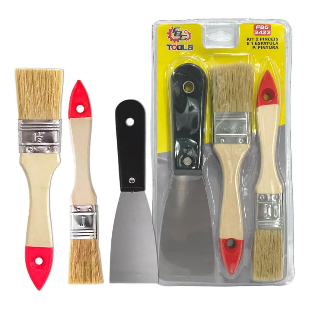 Kit De Pincéis Com Espátula