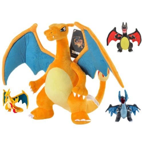 Charizard De Pelúcia Original Pokemon Ursinho Dragão Pokémon Pelucia Brinquedo Pikachu Charmander Mega Charizard X Shiny