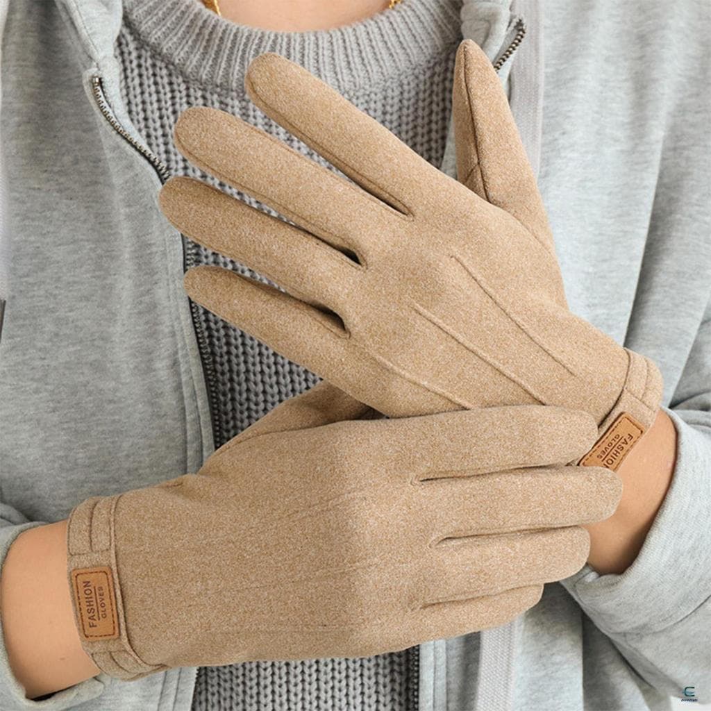 Luvas De Clima Frio Com Tela Sensível Ao Toque Equitação Quentes Acolchoadas À Prova De Vento E Para Caminhar , Andar De