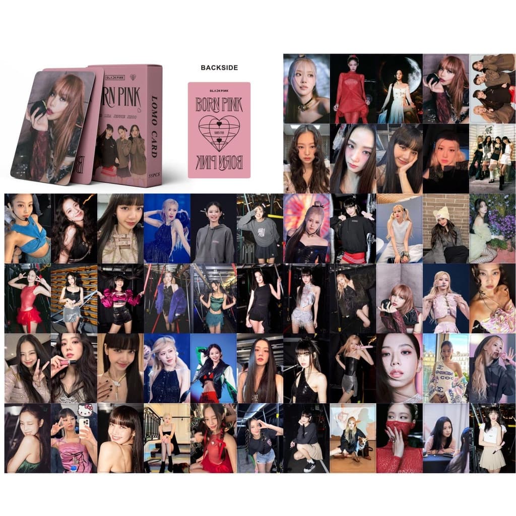55pcs/Caixa BLACKPINK Fotocartãos Nascidos Cartão Fotográfico LomoCard Fotocartão (READY STOCK)