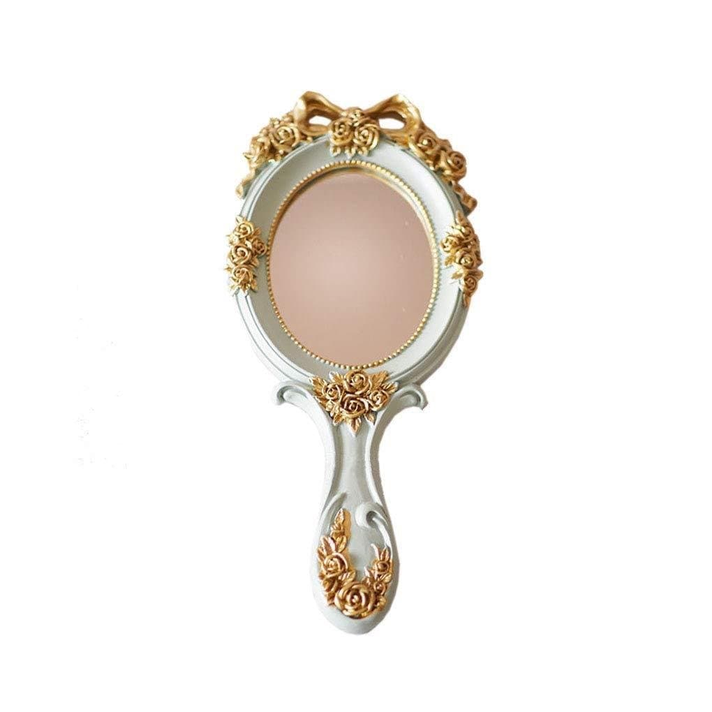 Espelho de mão vintage, espelho de maquiagem em ouro rosa, espelho compacto de viagem, presente para mãe, esposa, namora