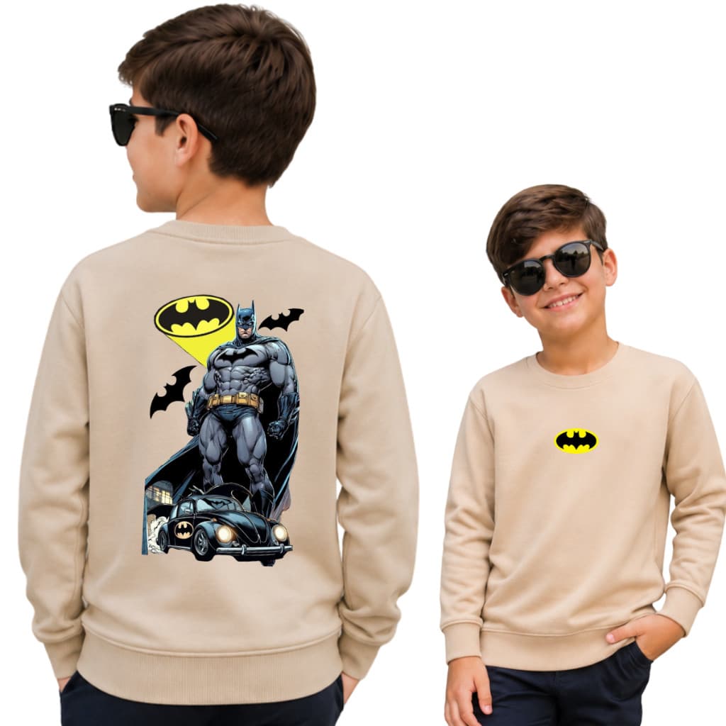 Moletom Infantil Batman Moda para Meninos Casaco Flanelado 2 ao 12