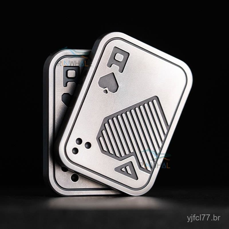 Brinquedo antiestresse de metal EDC, brinquedo para alívio do estresse para adultos, spinner de dedo, formato de cartão