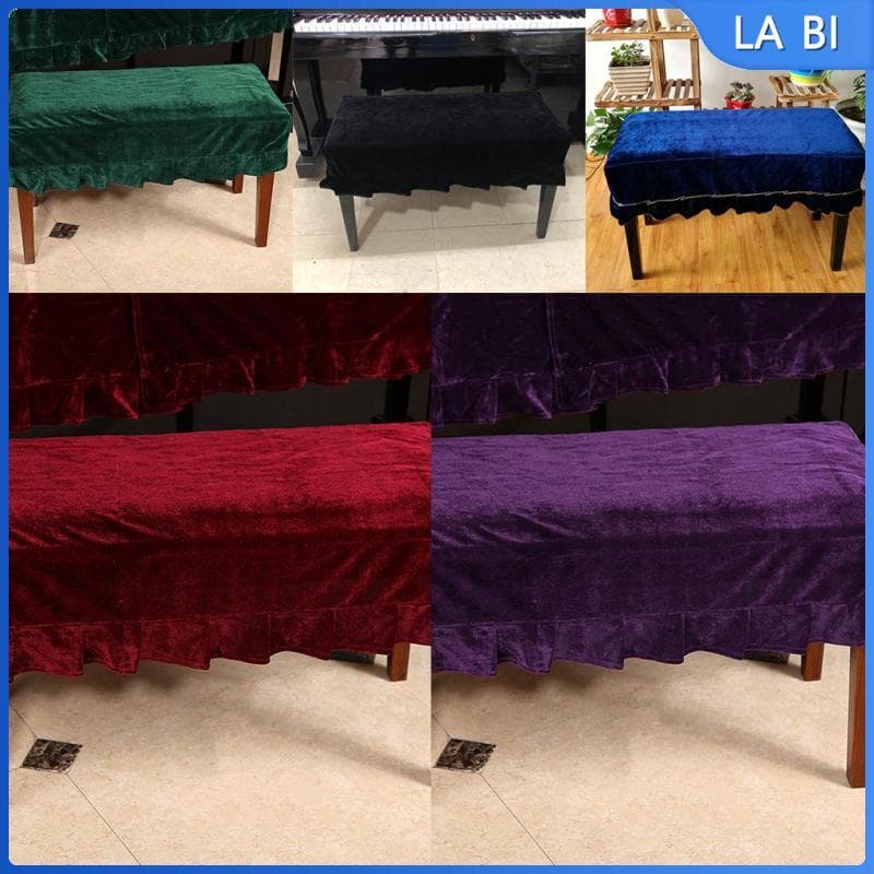 [Wishshopeehhh] Manga De Capa De Banco De Piano Pleuche De 1 Lugar/Premium Com Macramê Decorada Em Várias Cores