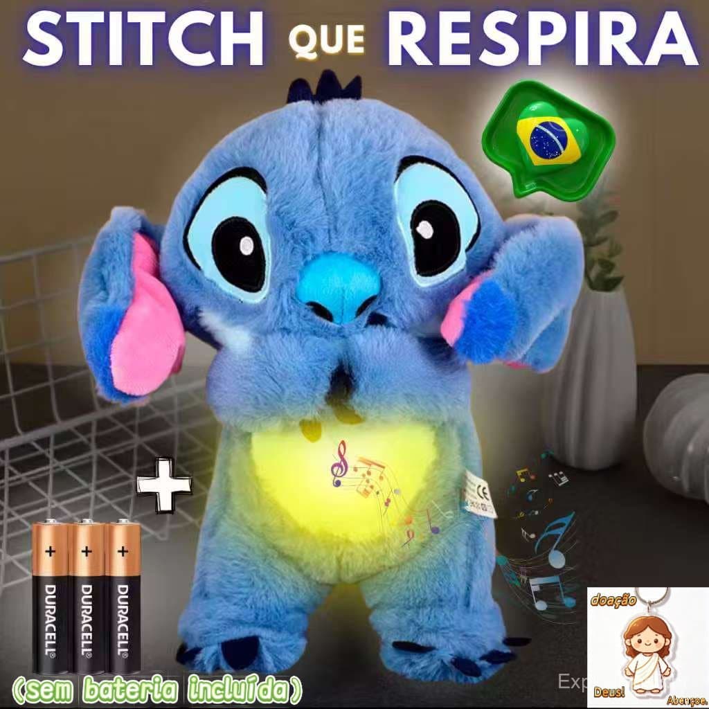 27cm Stitch de Pelúcia Que Respira Fofinha Personagem Lilo e Stitch Presente de Aniversário Menina