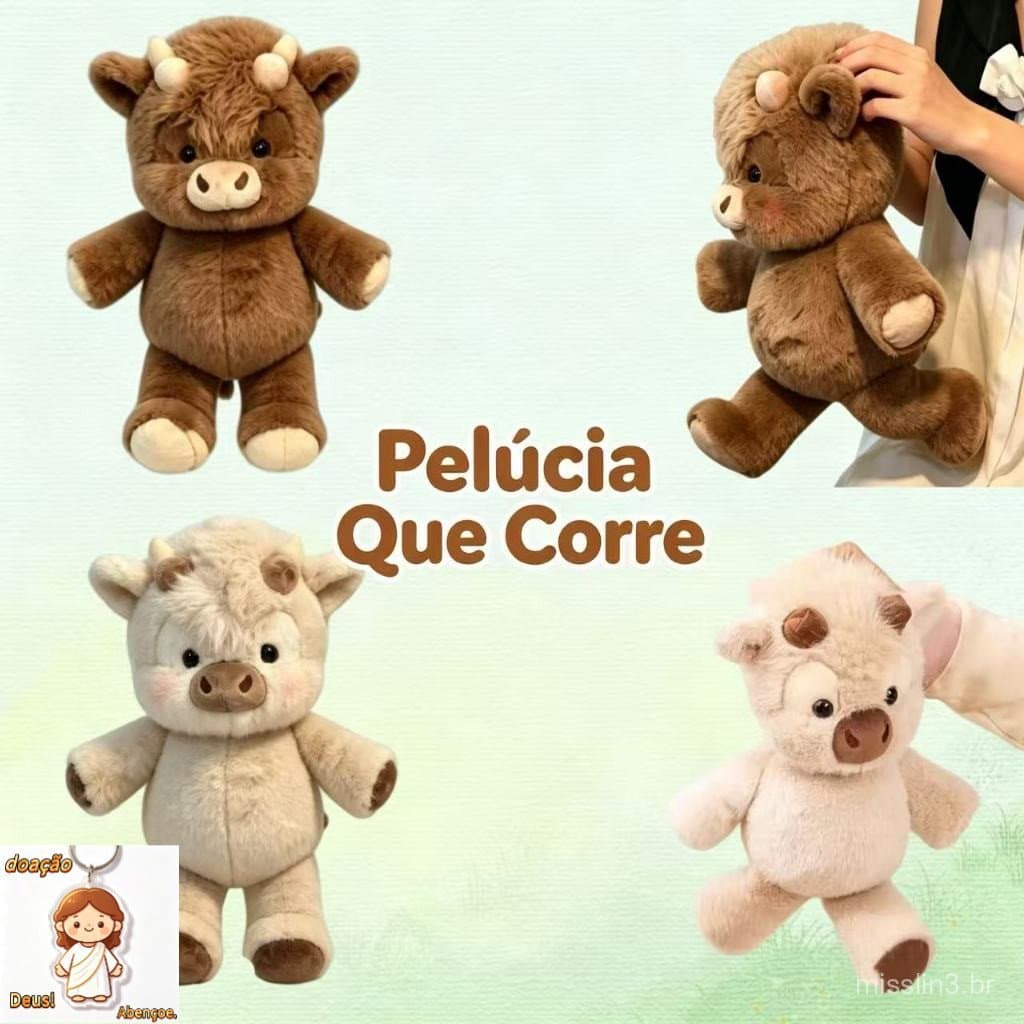 40cm Pelúcia Boi das Boi Highland Que Corre Antialérgica Super Macia Para Crianças Acompanhamento