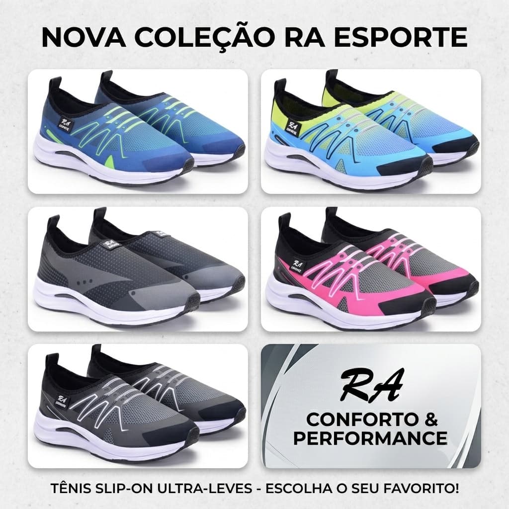 Chinelo asuna meia Tênis Meia para Esportes Leve e Confortável Academia RA esporte 2026 microexpandido