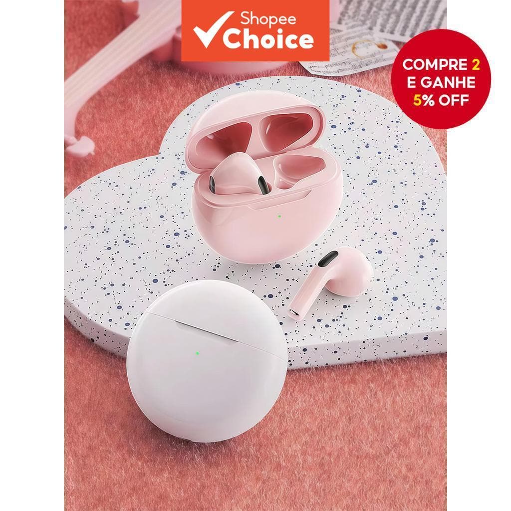 Fones de Ouvido Bluetooth PRO6 - Fones de Ouvido Sem Fio Elegantes, Confortáveis, Design Moderno, Presente Perfeito