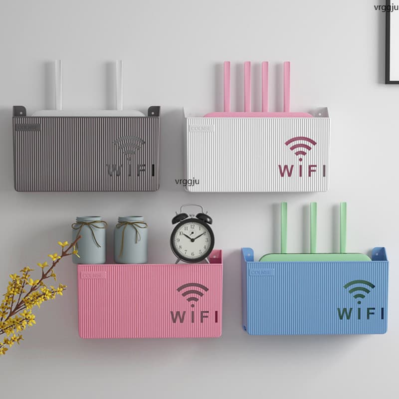 1 suporte de armazenamento para roteador WiFi sem fio, suporte de cabo montado na parede, organizador de energia, item d