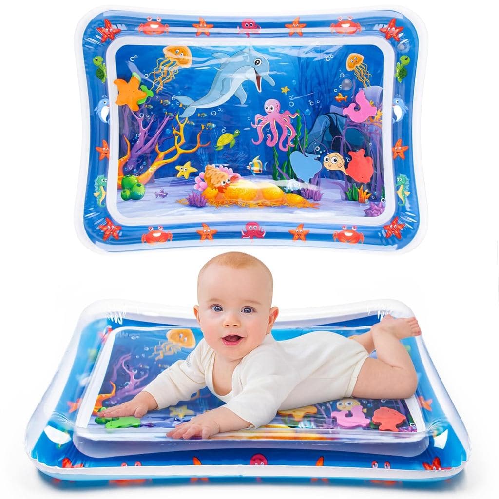 Tapete Aquático Inflável Yeeeasy para Bebês, Recém-Nascidos e Crianças de 3 a 24 Meses, Brinquedos que Promovem o Desenv