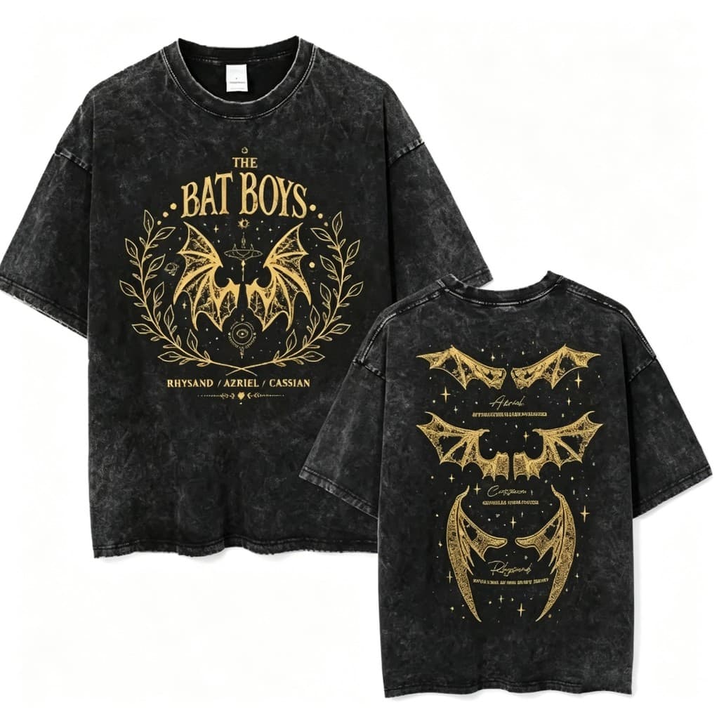 Camiseta Camisa Blusa Algodão Unissex The Bat Boys Dupla Face T Shirt Rhysand Cassian Azriel