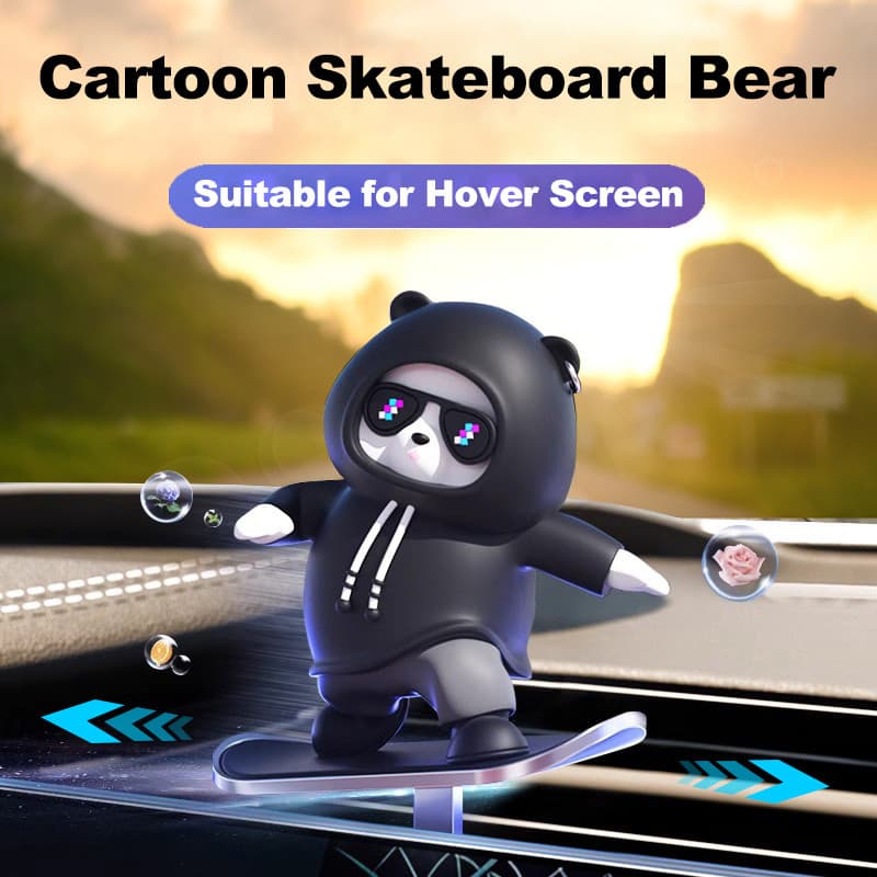 Carro Automático Deslizante Skate Urso Liga Bonito Dos Desenhos Animados Scooter Console Central Ornamentos Criativo Ace