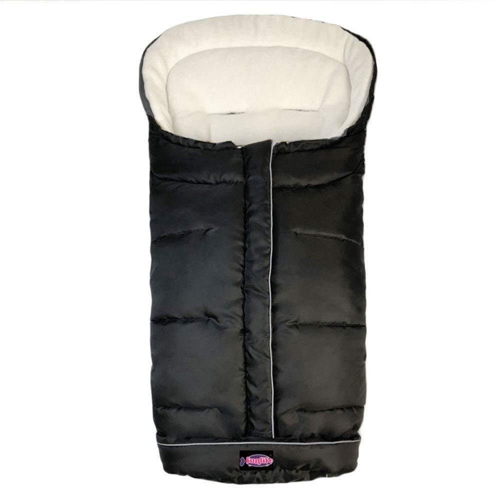 Protetor de pés para carrinho de bebê à prova d'água de três camadas, ajuste confortável, saco de dormir infantil, bolsa
