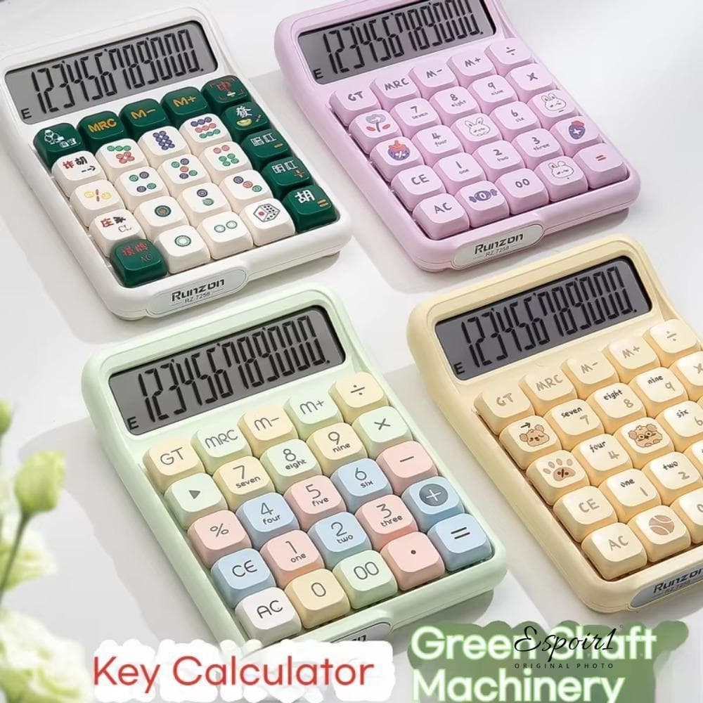 Calculadora De Som ESPOIR Mute Mahjong , Calculadoras Eletrônicas Removíveis Fofas , Botões Mecânicos De Tela Grande De