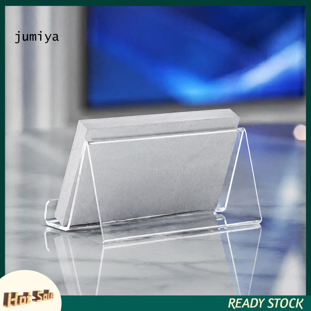 Office Desktop Card Storage Rack Acrylic Business Holder for Desk – Transparent Name Display Stand for Workspace Exhib