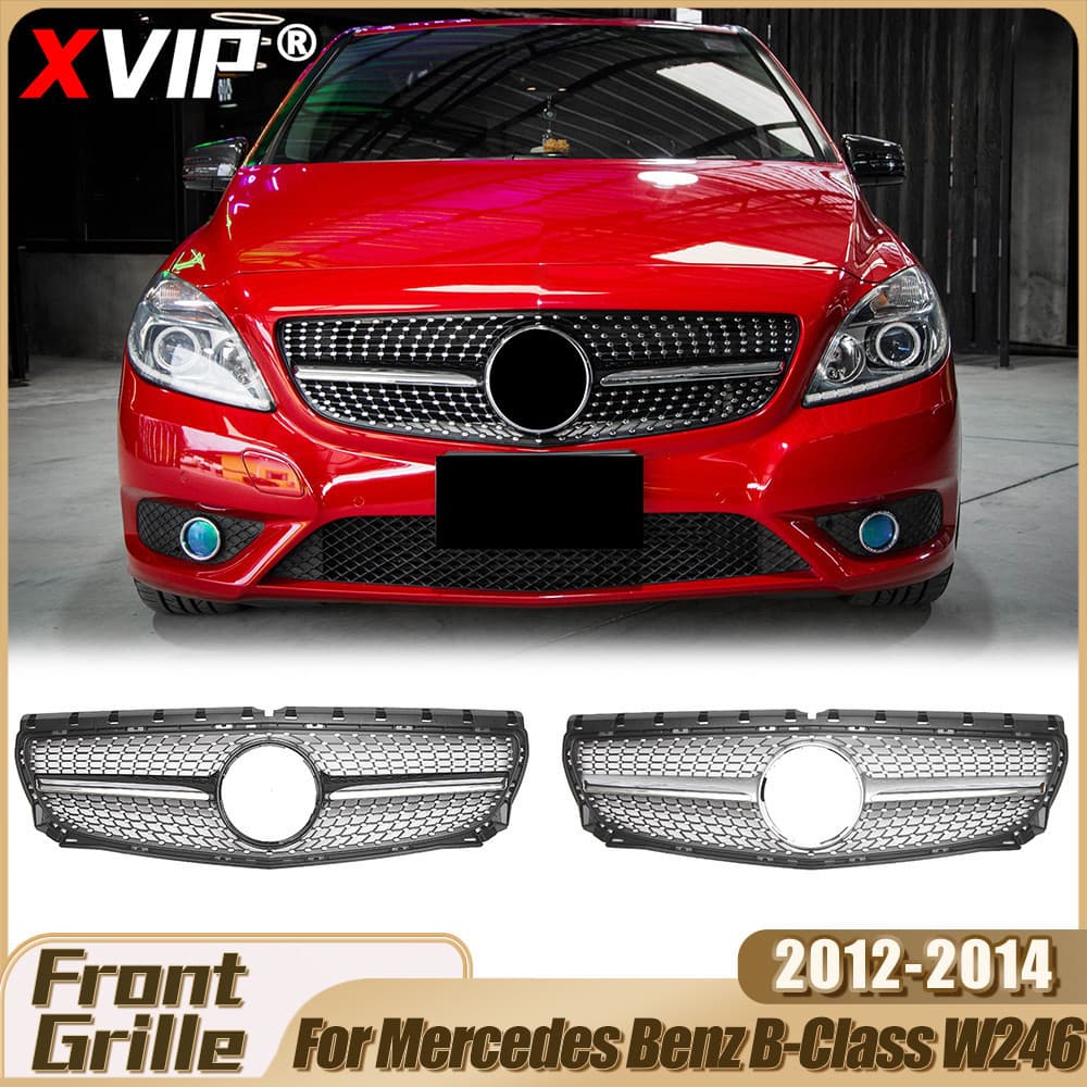 XVIP Grade Estilo Diamantes Para Mercedes Benz B W246 2012-14 B180 B200 B220 B250 Preto Brilhante GTR De Corrida Acessór