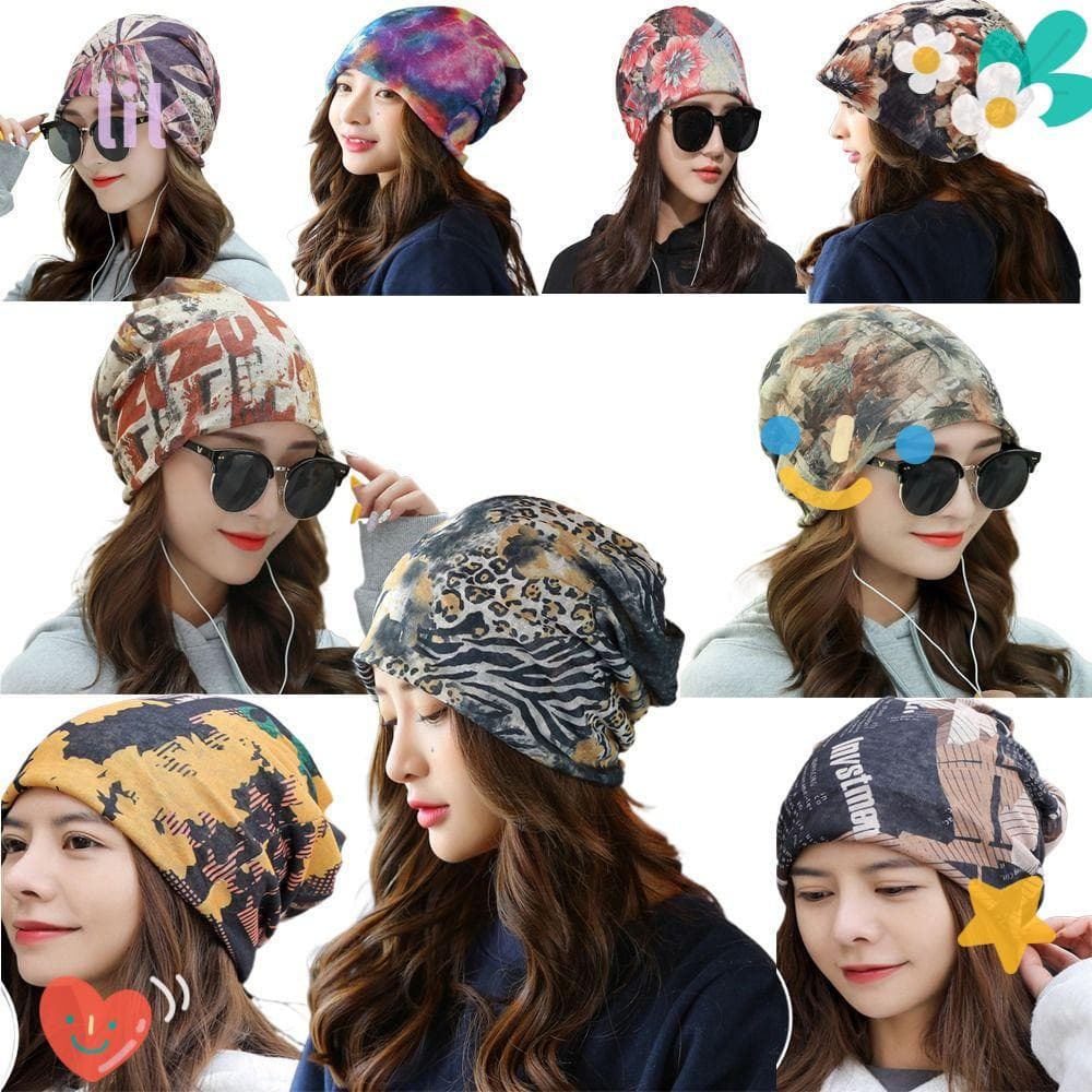 LIL Outdoor Cap Collar Cachecol Respirável Turbante Senhora Mulheres Lenço Plissado Câncer Chapéu