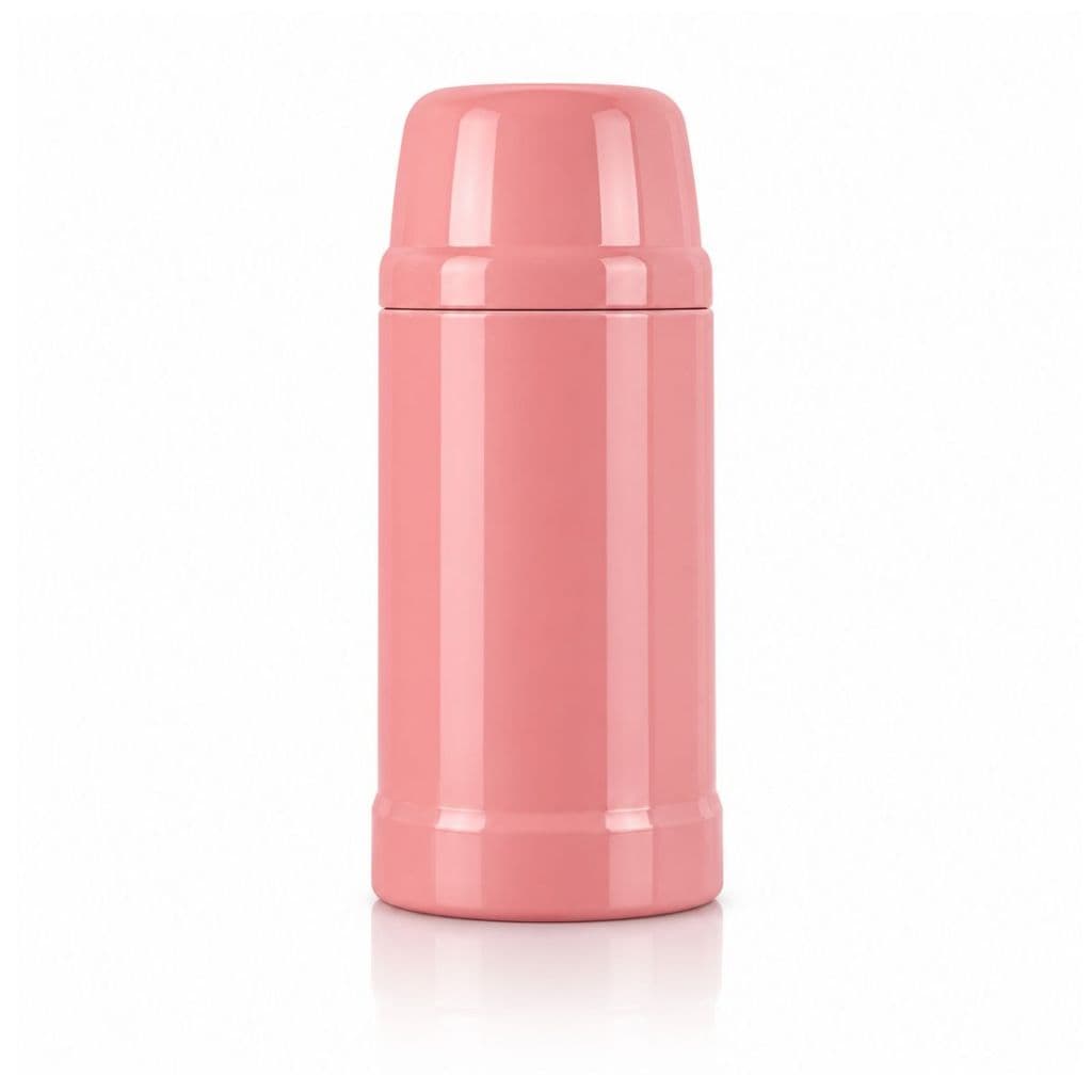 Garrafa Térmica Cha Cafe Mini 250ml Mor Tampa Copo Pêssego