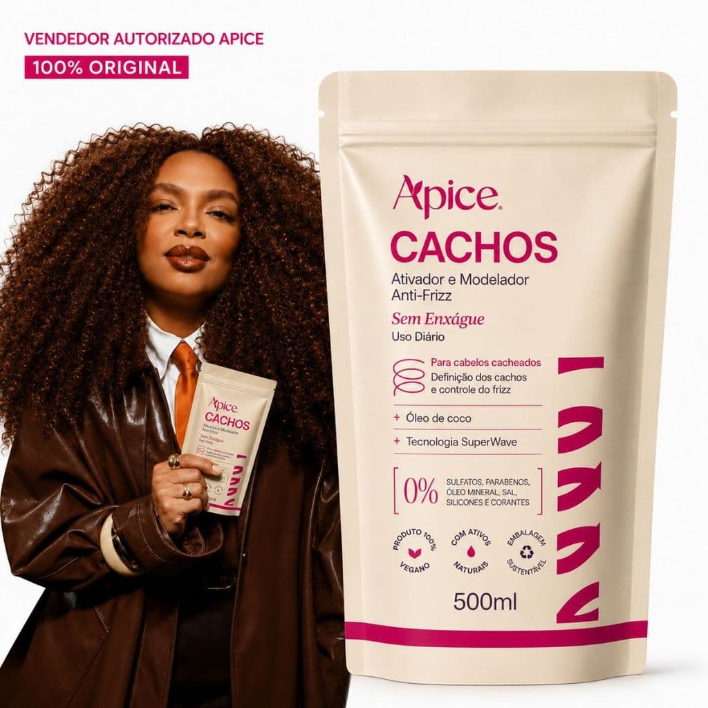 Ativador e Modelador Anti-Frizz Cachos Refil 500g Apice