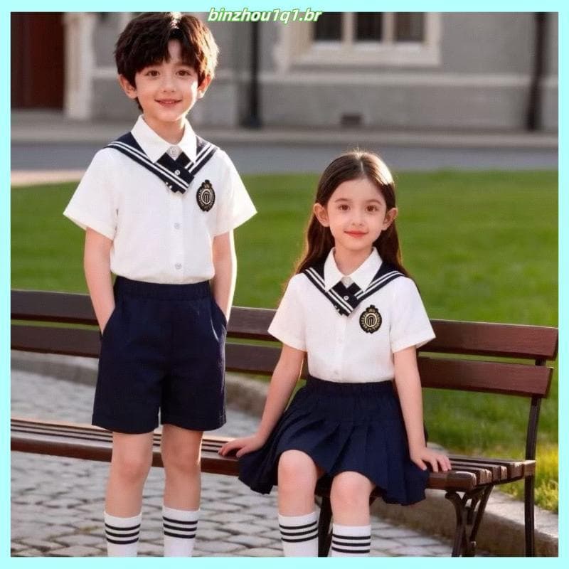 Dia das crianças trajes infantis estilo Preppy estudantes da escola primária recitação de coro competição roupas de clas