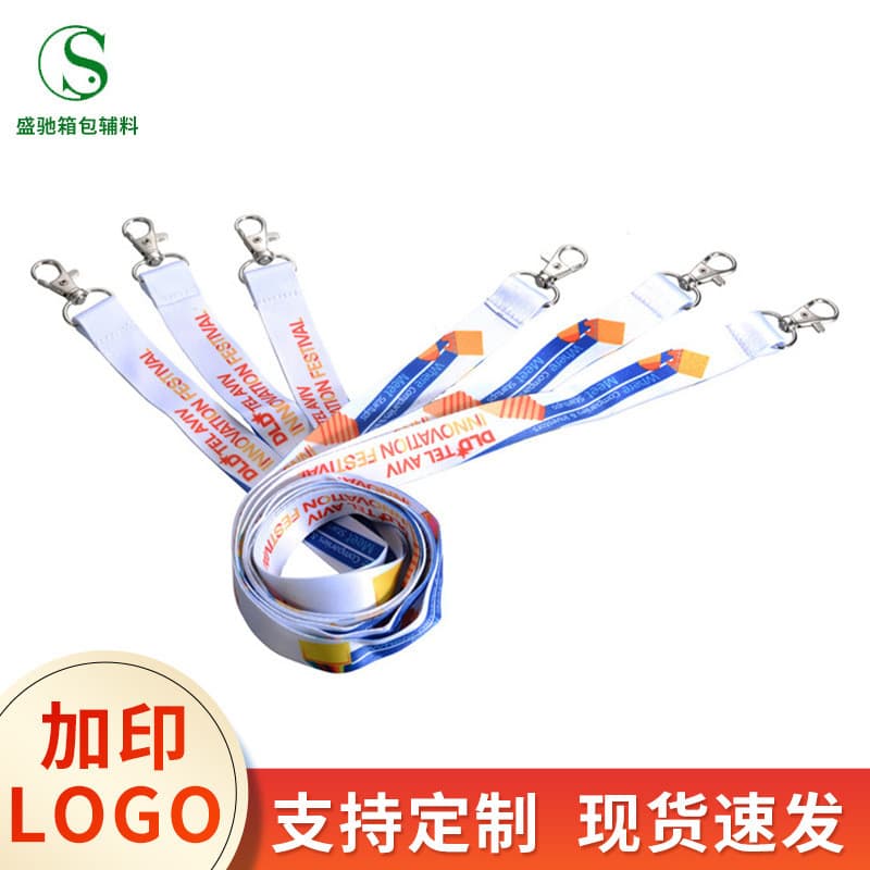 Cordões personalizados para exposições, cordões promocionais, cordões de poliéster para crachás de trabalho, par