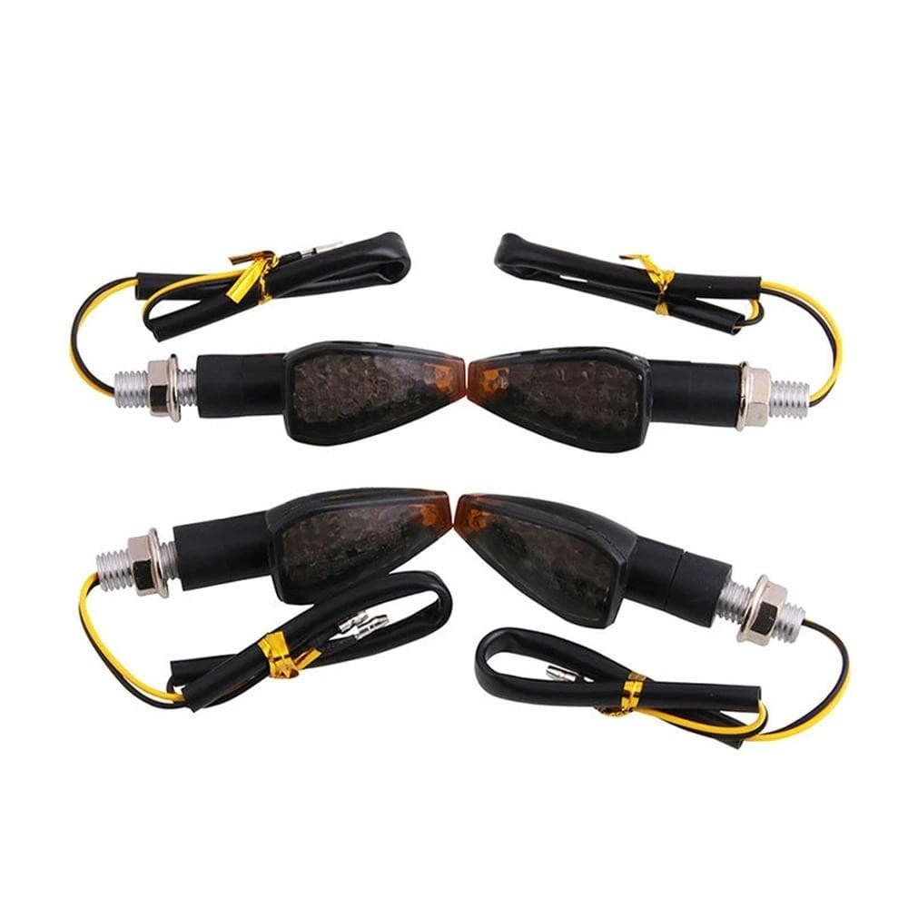 Motocicleta LED Turn Signal Light Cor Âmbar Longo Curto Sinal De Volta Luzes Indicadoras Piscas Universal 4 Pçs