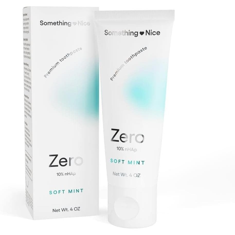 Pasta de Dentes SomethingNiceZeroToothpaste-10% Nano-Hidroxiapatita, Sem Fluoreto, Remineralizante, Reparação e Proteção