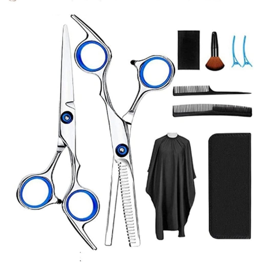 Tesouras para Corte de Cabelo, Kit de 10 Tesouras para Corte de Cabelo Profissional para Uso Doméstico, Kit de Tesouras