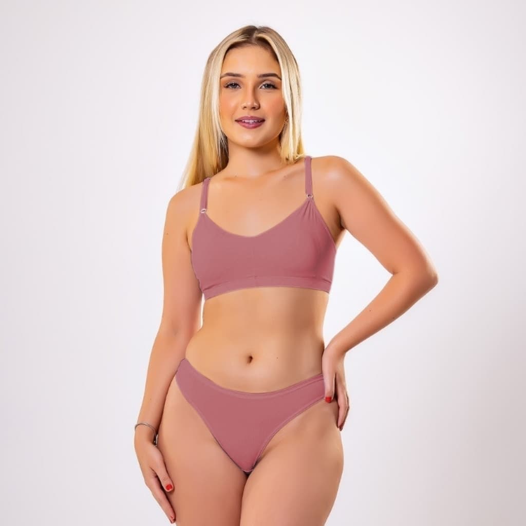 Conjunto Poliamida Fio Duplo Bojo Removível