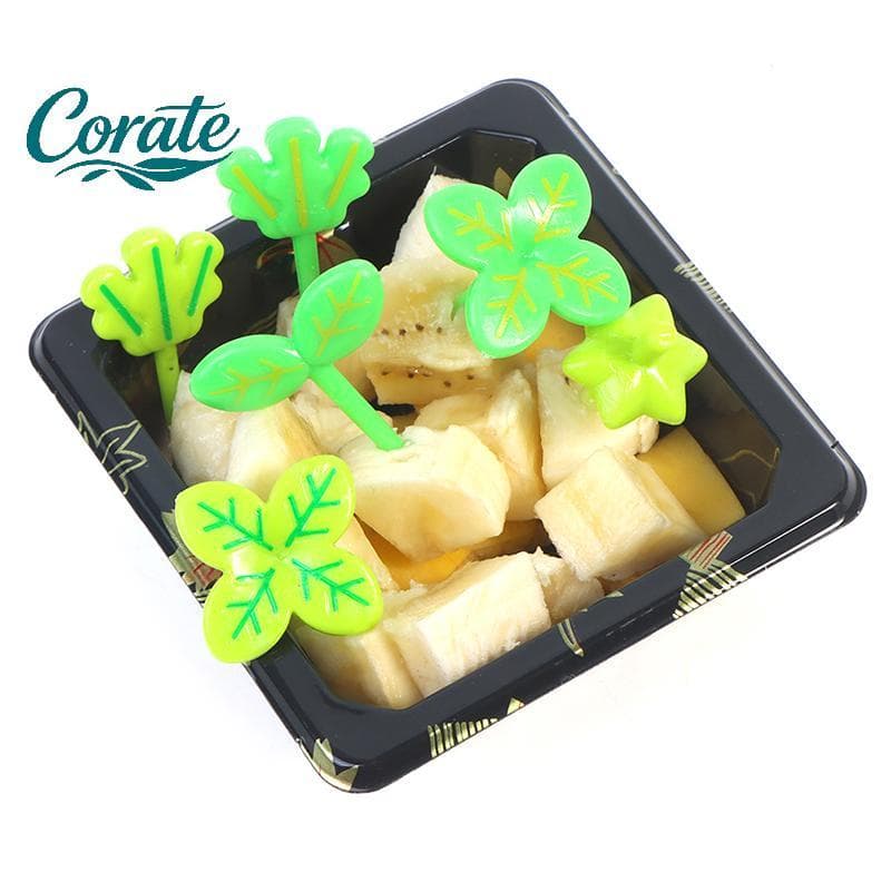 [Corate] 8 Unidades/Conjunto Garfo De Frutas Toothpi Folhas Decoração Lancheira Acessórios Bento