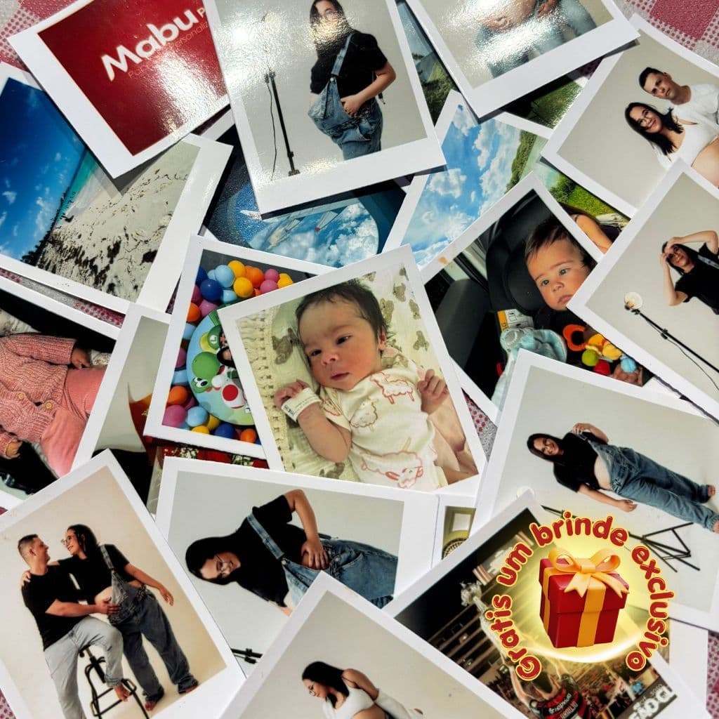 Mini Foto Polaroid - KIT até 100 Unidades - Cabe na capinha de Celular - Sem legendas - Envio FULL