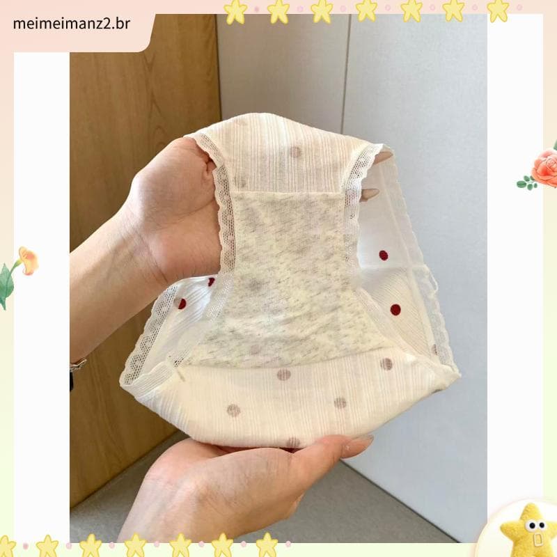 Meninas Benming ano calcinha vermelha meninas ano novo puro algodão doce renda cintura média Shorts antibacterianos cuec