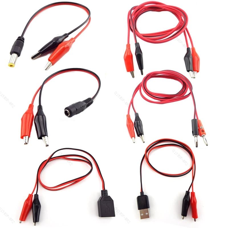 Jumper Fio Elétrico DIY Fornecimento Jacaré Cilps Para USB Plug Cabo De Teste Macho Fêmea Jack BR15B2