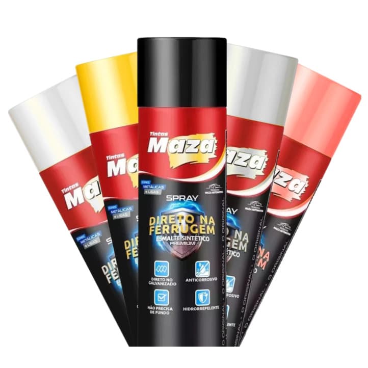TINTA SPRAY DIRETO FERRUGEM MAZA 250G 400ML MAZA (Cores)