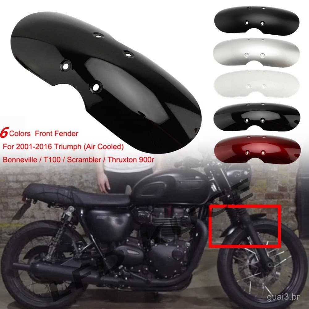 Para-lama dianteiro curto para motocicleta Cafe Racer em 5 cores, protetor contra respingos para motocicleta, carenagem
