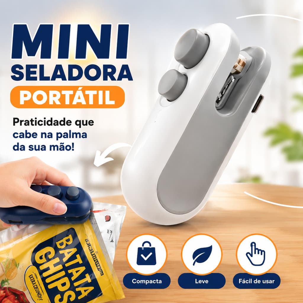 Mini Selador Recarregavel 2 Em 1 Magnetico De Calor Portatil Para Saco Cozinha Vedador De Alimentos De Geladeira Imã Top
