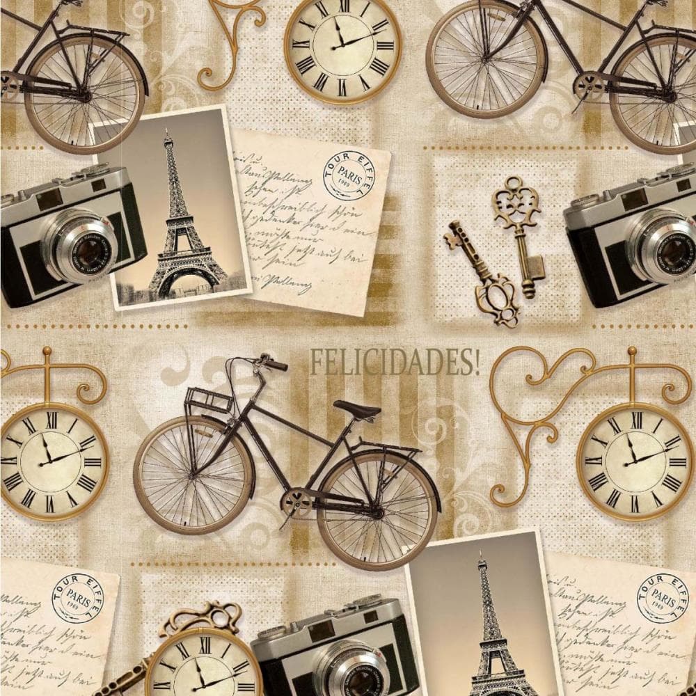 Papel Presente Bobina Couche 60CM. MOD.245 Vintage BO-100MTS